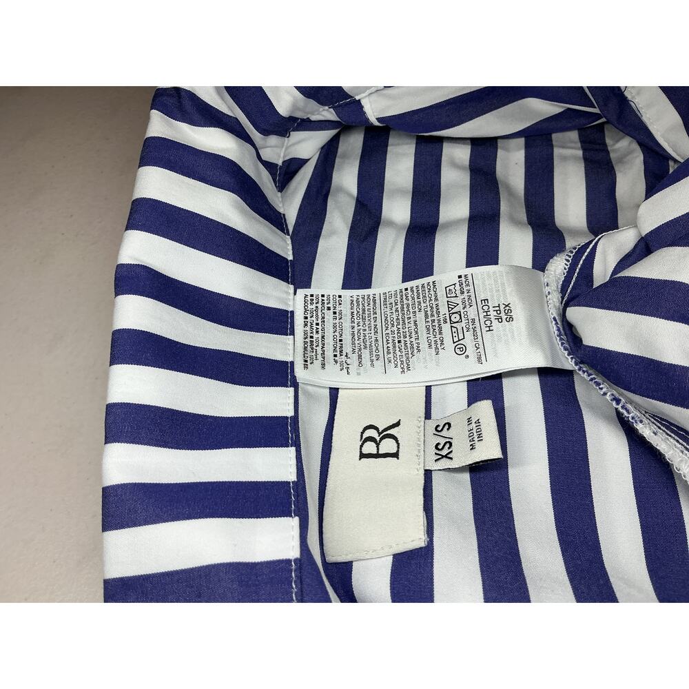Banana Republic Navy and White Striped Midi Dress - Picture 3 of 3